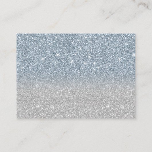 Carte D'accompagnement Demande de chanson de mariage insert paillettes bl (Dos)