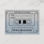 Carte D'accompagnement Demande de chanson de mariage insert paillettes bl (Devant)