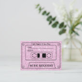 Carte D'accompagnement Demande de chanson de mariage Moderne Insert rose  (Debout devant)
