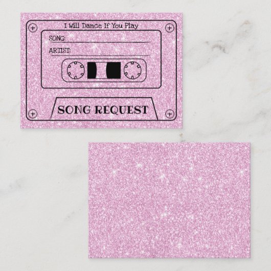 Carte D'accompagnement Demande de chanson de mariage Moderne Insertion de (Devant / Derrière)