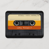 Carte D'accompagnement Demande de chanson de mariage sur cassette rétro r (Devant)