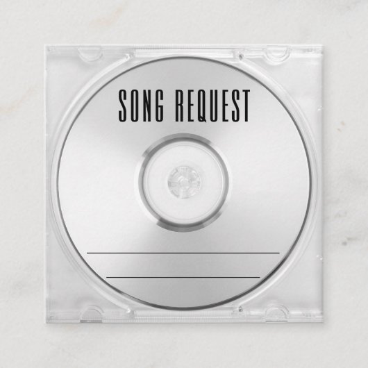 Carte D'accompagnement Demande de Coque de musique CD (Devant)