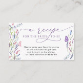 Carte D'accompagnement Demande de Fête des mariées de lavande violet Encl (Devant)