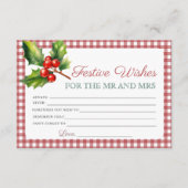 Carte D'accompagnement Demande de Fête des mariées Festive Voeux & Consei (Devant)