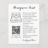 Carte D'accompagnement Demande de fonds de lune de miel mariage QR CODE (Devant)