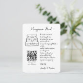 Carte D'accompagnement Demande de fonds de lune de miel mariage QR CODE (Debout devant)