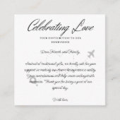 Carte D'accompagnement Demande de fonds de voyage Code Qr Cadeau de voyag (Devant)