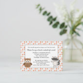 Carte D'accompagnement Demande de livre animal Woodland / Infos baby show (Debout devant)