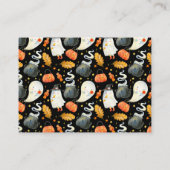 Carte D'accompagnement Demande de livre | Baby shower Halloween fantôme (Dos)