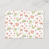 Carte D'accompagnement Demande de livre | Baby Shower Ladybug Florale (Dos)