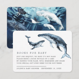 Carte D'accompagnement Demande de livre   Baby Shower Sous l'océan