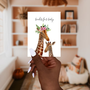 Carte D'accompagnement Demande de livre Boho Giraffe Maman + Bébé