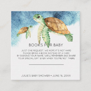 Carte D'accompagnement Demande de livre   Carton d'invitation Baby Shower