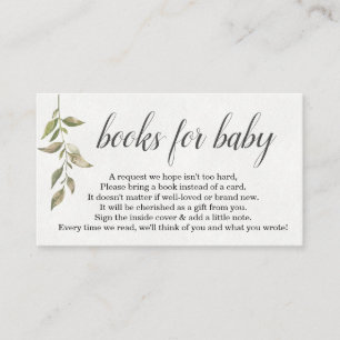 Carte D'accompagnement Demande de livre d'aquarelle d'invitation de baby