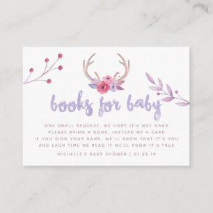 Carte D'accompagnement Demande de livre de Baby Shower bohème tribal aqua