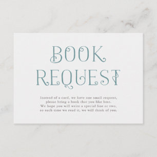 Carte D'accompagnement Demande de livre de baby shower de la guirlande