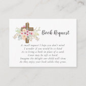 Carte D'accompagnement Demande de livre de baptême - Fleurs de Sage Rose (Devant)