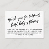 Carte D'accompagnement Demande de livre d'écriture simple et moderne (Dos)