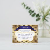 Carte D'accompagnement Demande de livre d'or bleu Prince Royal (Debout devant)