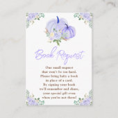 Carte D'accompagnement Demande de livre Floral Citrouille violet (Devant)