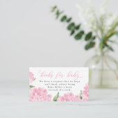 Carte D'accompagnement Demande de livre Hydrangea rose (Debout devant)