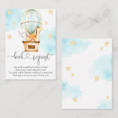 Carte D'accompagnement Demande de livre Montgolfière en l'air (Devant / Derrière)