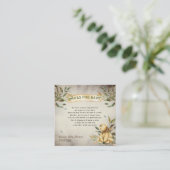 Carte D'accompagnement Demande de livre pour Baby Shower avec un ours en  (Debout devant)