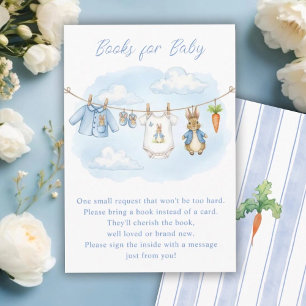 Carte D'accompagnement Demande de livre pour Baby Shower avec une ligne d