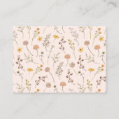 Carte D'accompagnement Demande de livre pour Baby Shower Boho Wildflower (Dos)