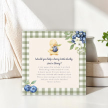 Demande de livre pour Baby Shower Canard Gingham V