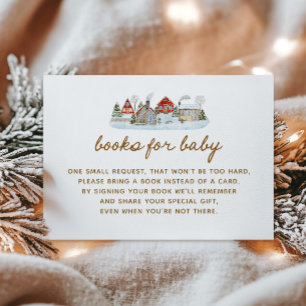 Carte D'accompagnement Demande de livre pour Baby Shower de Village d'Hiv