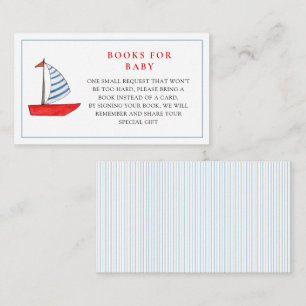 Carte D'accompagnement Demande de livre pour Baby shower garçon mignon ba