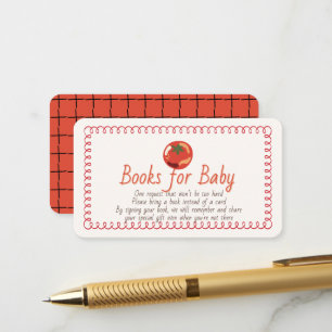 Carte D'accompagnement Demande de livre pour Baby Shower Italien Bébé Tom