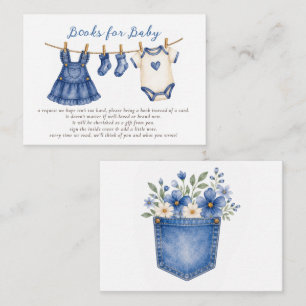 Carte D'accompagnement Demande de livre pour Baby Shower pour Bébé Fille