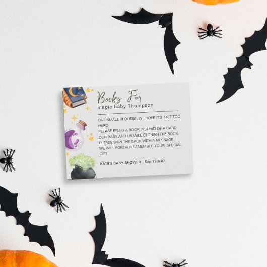 Carte D'accompagnement Demande de livre pour bébé Magic Baby Halloween ne