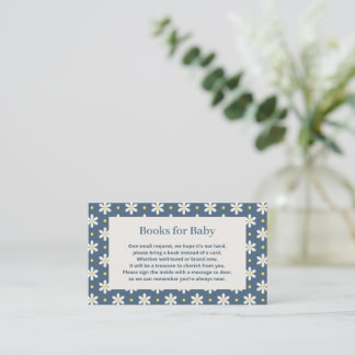 Carte D'accompagnement Demande de livre pour la fête prénatale de Daisy