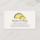Carte D'accompagnement Demande de livre rose Baby shower Taco (Devant)