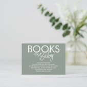 Carte D'accompagnement Demande de livre vert sauge Boho (Debout devant)