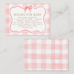 Carte D'accompagnement Demande de livres pour bébé avec un cadre ondulé e