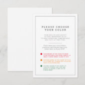 Carte D'accompagnement Demande de niveau de couleur de distance sociale m (Devant / Derrière)