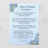 Carte D'accompagnement Demande de recette - Blue Peony  (Devant)