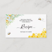 Carte D'accompagnement Demande de recette d'abeille de miel (Devant)