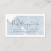 Carte D'accompagnement Demande de recette de Baby Shower Cloud 9 Blue Sky (Devant)