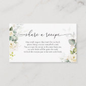 Carte D'accompagnement Demande de recette de Baby Shower Fleurs Vertes Ro (Devant)