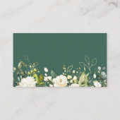 Carte D'accompagnement Demande de recette de Baby Shower Floral Blanc et  (Dos)