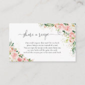Carte D'accompagnement Demande de recette de Baby Shower Rose Gold Rose P (Devant)