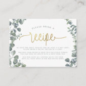 Carte D'accompagnement Demande de recette de Baby Shower sur le thème de (Devant)