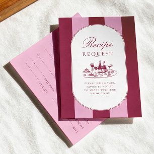 Carte D'accompagnement Demande de recette de Bourgogne pour une fête de f