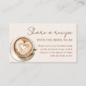 Carte D'accompagnement Demande de recette de douche de mariage au café (Devant)