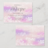 Carte D'accompagnement Demande de recette de douche de mariée Cloud moder (Devant / Derrière)